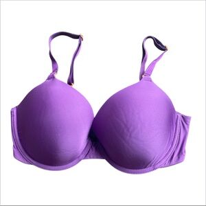 Victoria's Secret Purple Underwire Molded Cup perfect coverage bra size 34D